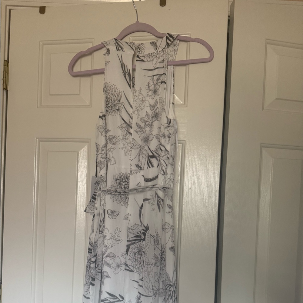 Calvin Klein Monochrome Floral Dress - Picture 7 of 9